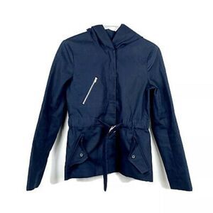 Theory Hooded Rain Parka Navy